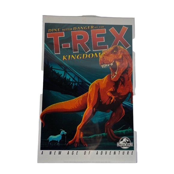 Universal Studios Jurassic World T-Rex Poster - Picture 1 of 1